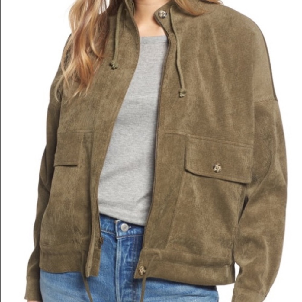 Chloe & Katie Green Corduroy Jacket